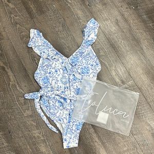 NWOT Toluca Isabella Maxi Long One Piece Swimsuit Riviera Size M